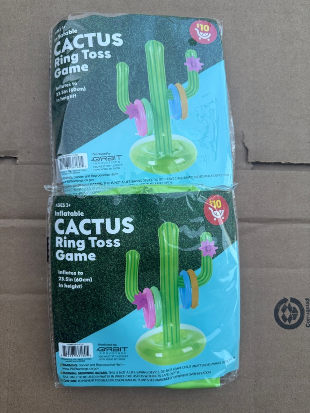 2 for $5 — Inflatable Cactus Ring Toss Game - Green